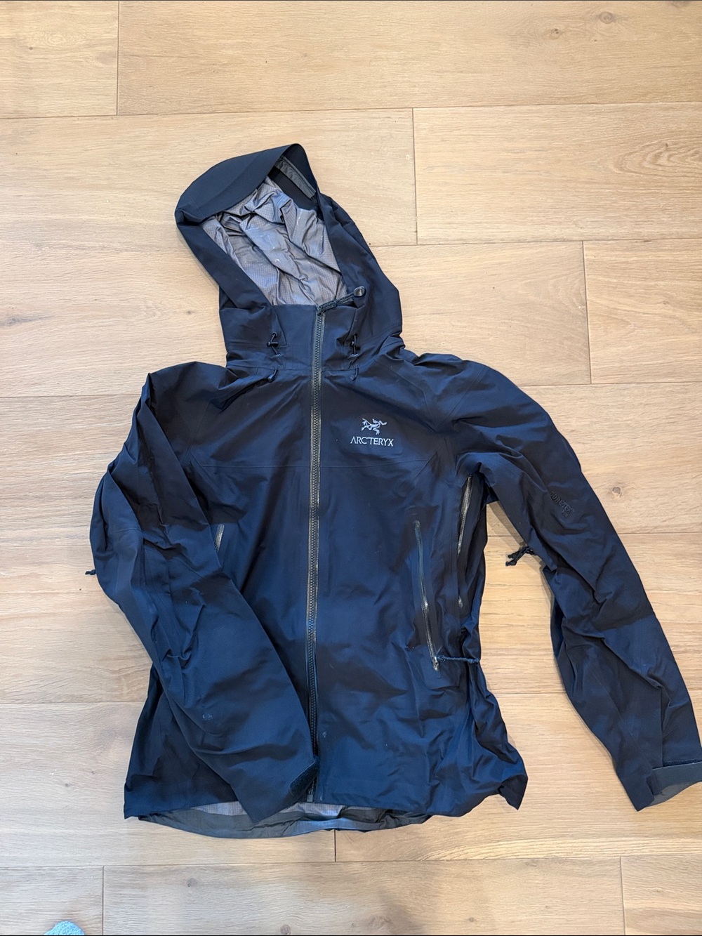 Arc'teryx Women's Black Hooded Shell Jacket